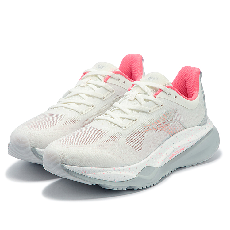 361° Cushioning Slip Resistant Low top Sprint Running Shoes Men’s Feather White Light Coral