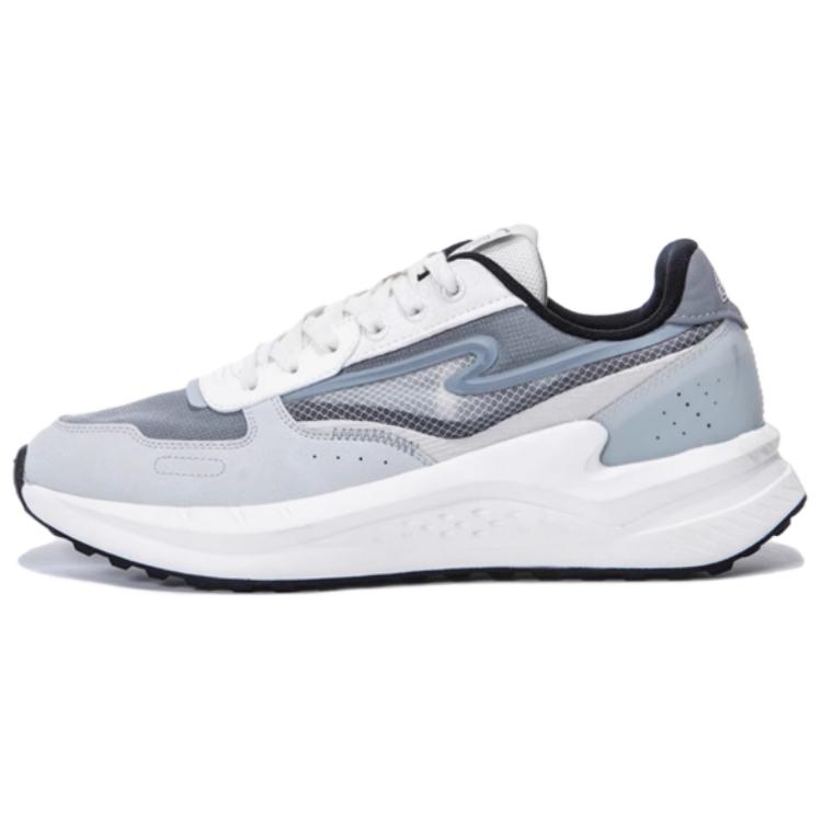 Erke Abrasion Resistant Slip Resistant Low top Running Shoes Men’s White Gray