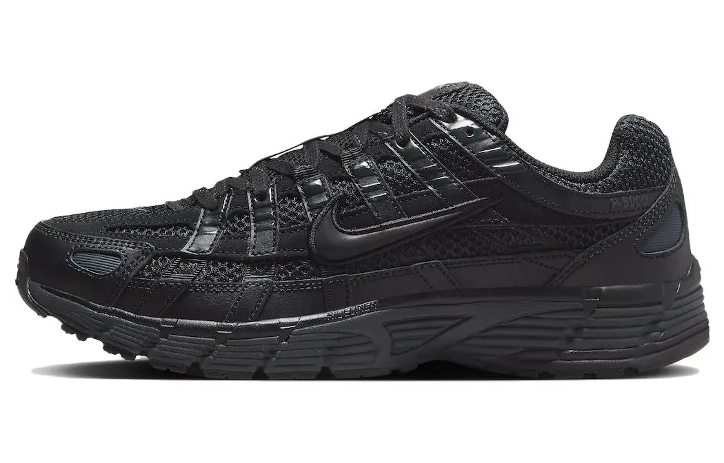 Nike P 6000 Fabric Abrasion Resistant Lightweight Breathable Low top Casual City Commuting Running Shoes Unisex Black