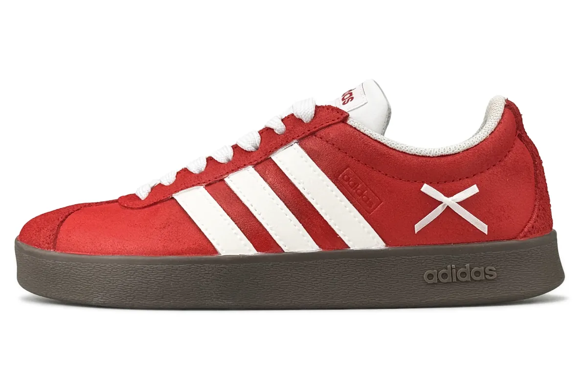 Adidas VL COURT 2.0 Abrasion Resistant Lightweight Wear resistant And Lightweight Low top Skateboard Shoes Red