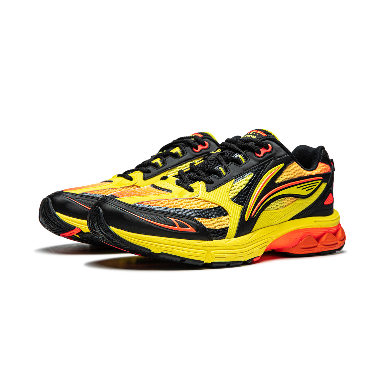 Li Ning Fuyao 2.0 Abrasion Resistant Slip Resistant Low top Running Shoes Men’s Yellow Orange
