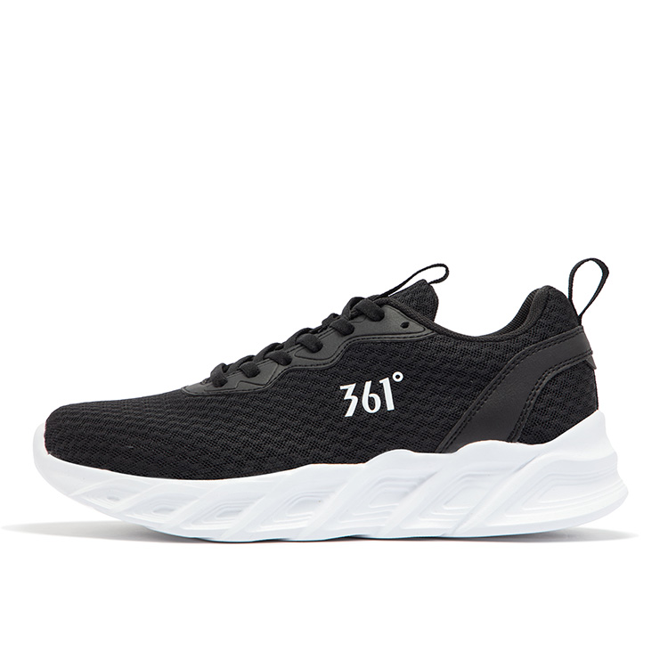 361° Slip Resistant Abrasion Resistant Cushioning Low top Casual Running Shoes Women’s Black White