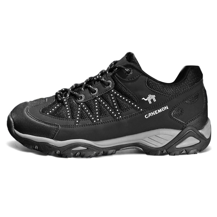 LINGHANGLUOTUO Outdoor Shoes Men’s Low Top Black/Gray/Dark Blue/Brown