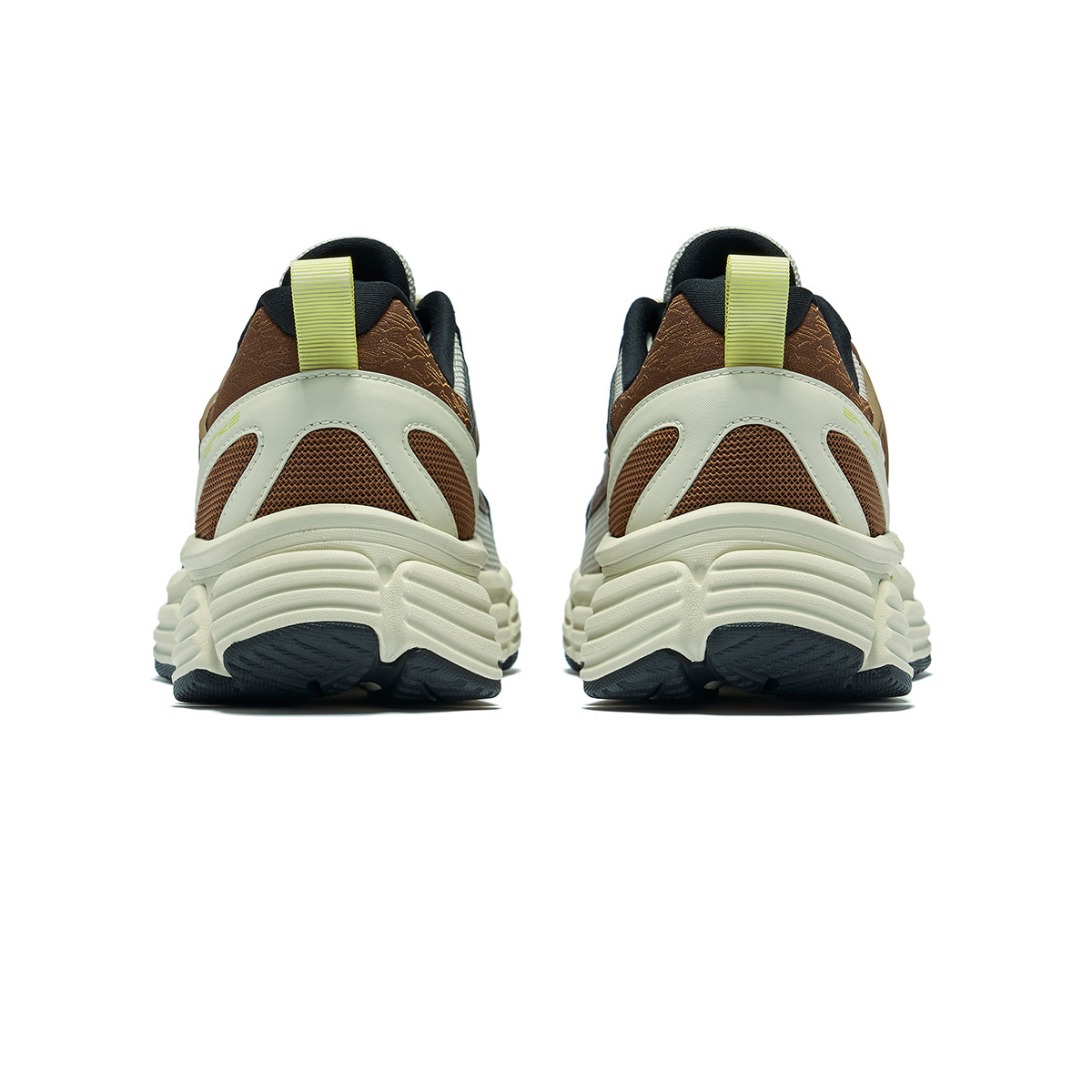 Erke Fishbone Slip Resistant Abrasion Resistant Low top Running Shoes Men’s Brown Green