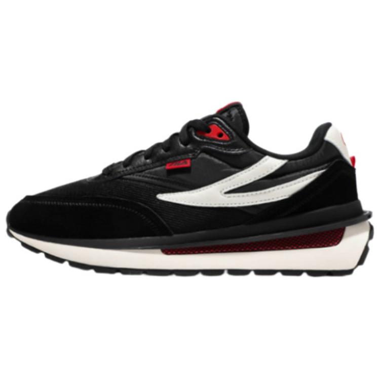FILA Renno Synthetic Leather Abrasion Resistant Low top Chunky Sneakers Unisex Black