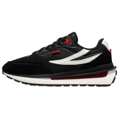 FILA Renno Synthetic Leather Abrasion Resistant Low top Chunky Sneakers Unisex Black