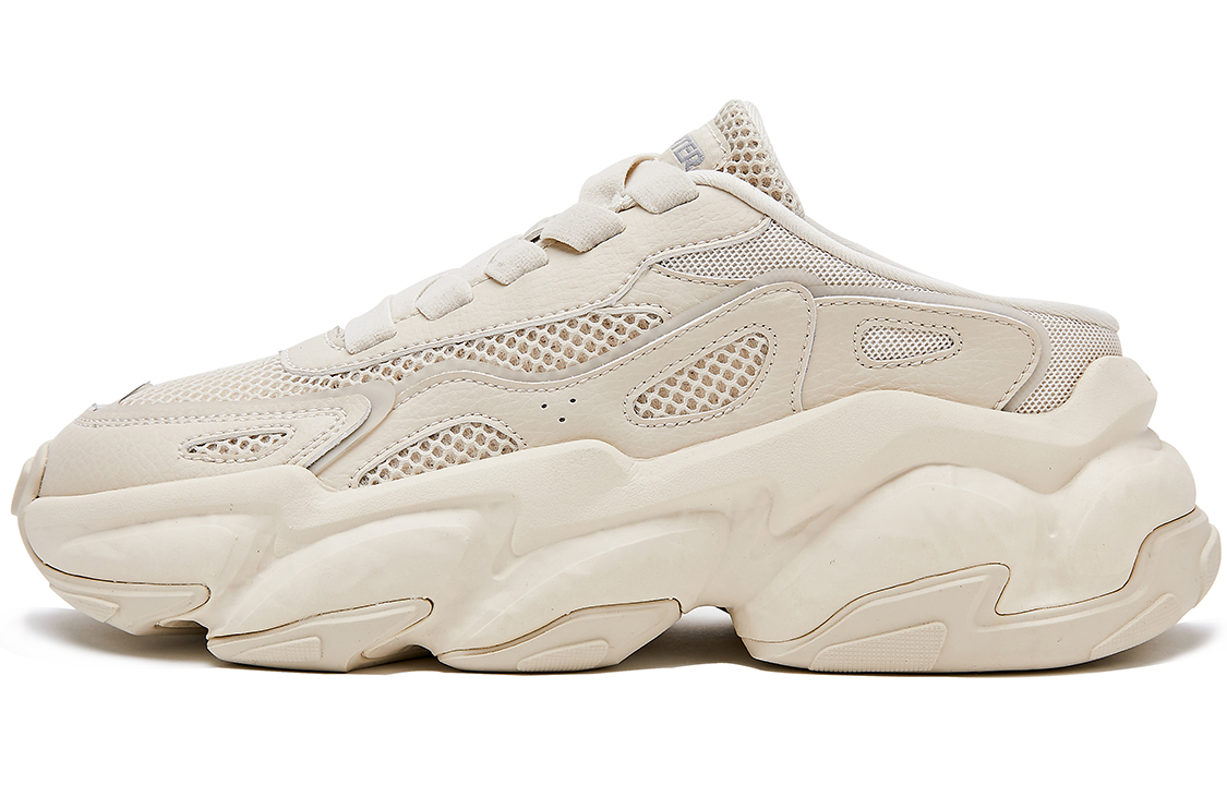 STARTER Strata Collection Mesh, Synthetic Leather Wear resistant And Lightweight Low top Chunky Sneakers Women's Beige