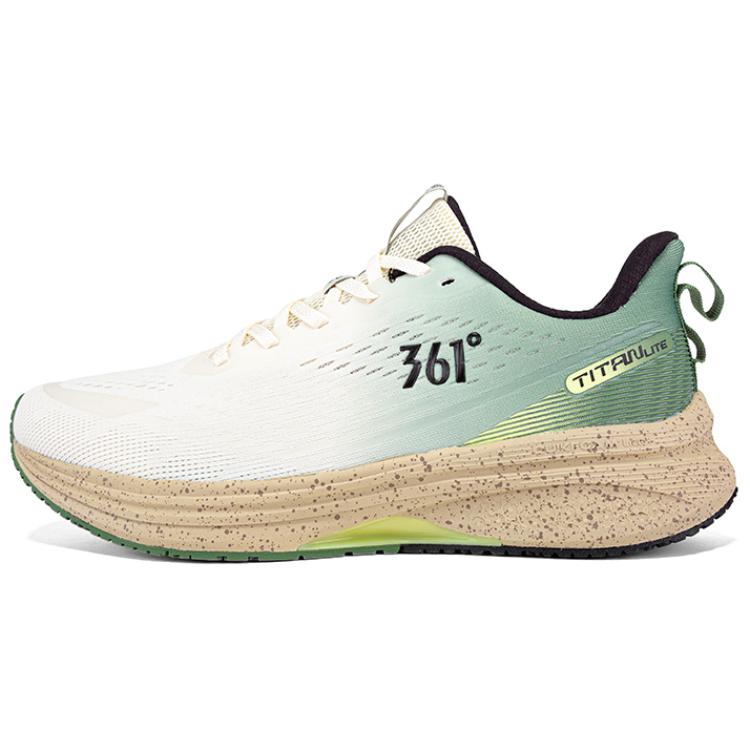 361° Slip Resistant Abrasion Resistant Low top Running Shoes Men’s White Green