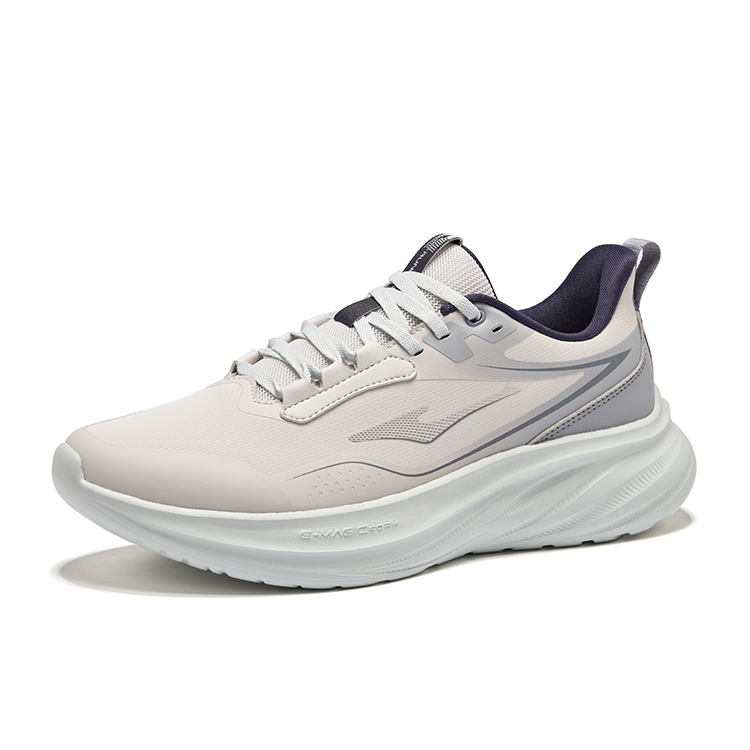 Erke Cushioning Rebound Low top Casual City Commuting Running Shoes Men’s Wild Gray Snow Gray