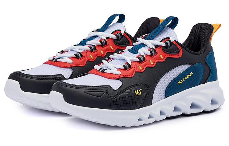 361° Mesh, Synthetic Leather Slip Resistant, Abrasion Resistant, Breathable Low top Running Shoes Men’s Obsidian Black