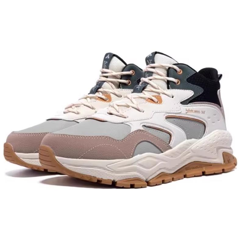 361° Trace Snow, Fleece Lined, Comfortable Abrasion Resistant Thermal Mid top Outdoor Shoes Men’s Beige Black