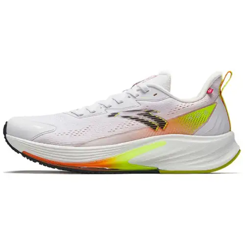 Anta Rocket 6.0 Cushioning Slip Resistant Low top Sprint Running Shoes Men's White Orange Green