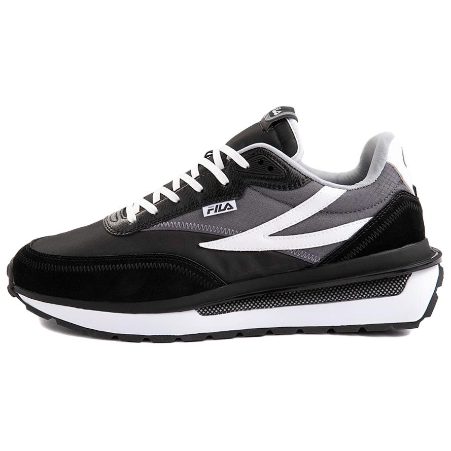 FILA Renno Low top Running Shoes Women's Black White Korean Style
