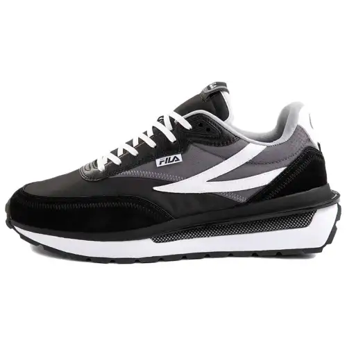 FILA Renno Low top Running Shoes Women's Black White Korean Style