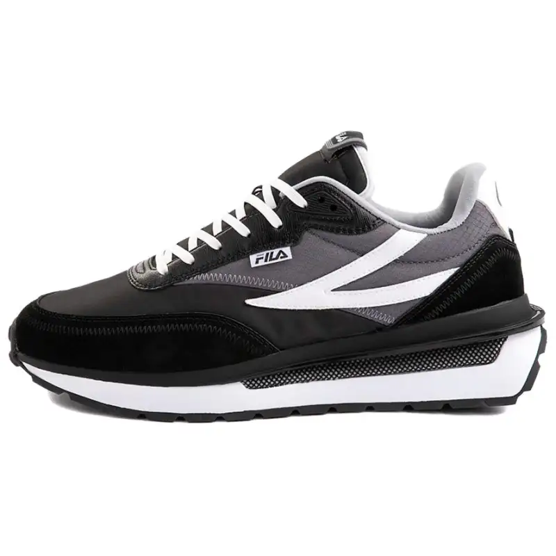 FILA Renno Low top Running Shoes Women's Black White Korean Style