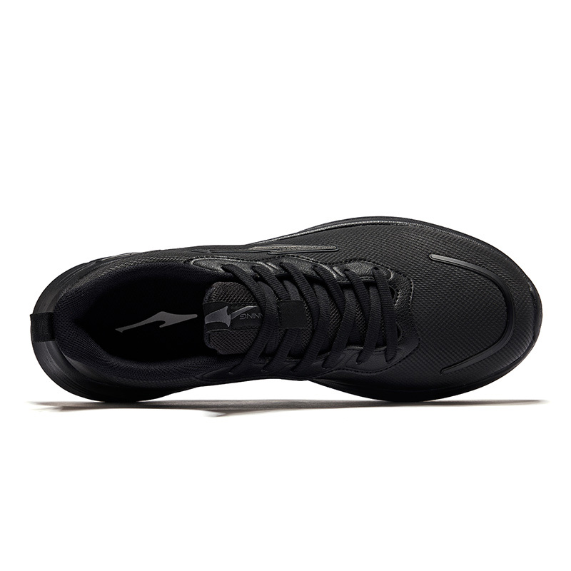 Erke Cushioning Breathable Lightweight Low top Casual Running Shoes Men’s Jet Black