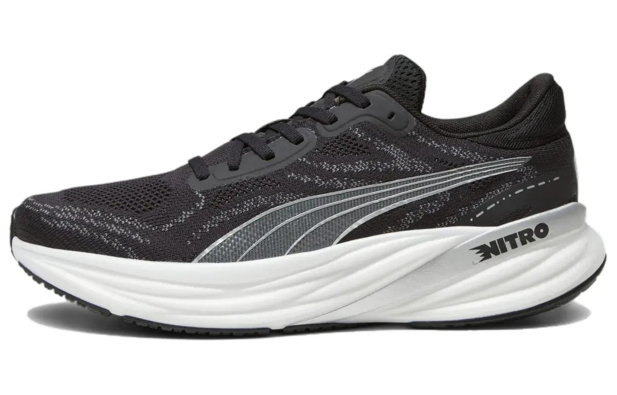 PUMA Magnify Nitro 2 Slip Resistant Slip Resistant Low top Running Shoes Men's Black Gray