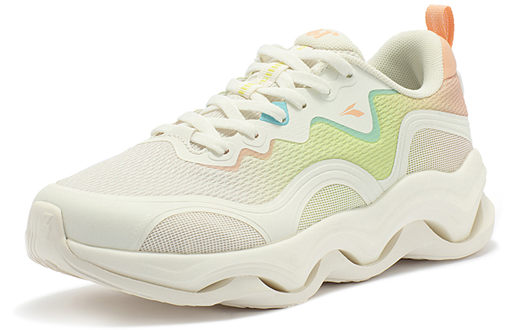 361° Mesh Breathable Abrasion Resistant Slip Resistant Low top Running Shoes Women’s White Green