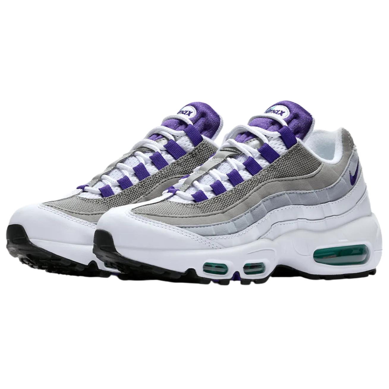 Nike Air Max 95 Abrasion Resistant Low top Casual Running Shoes Women’s White Purple
