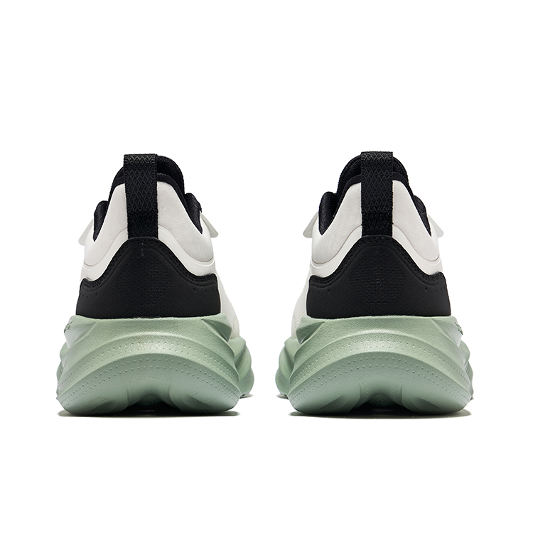 Erke Cushioning Lightweight Rebound Low top Casual Running Shoes Men’s Microcrystal White Jet Black Emerald Wave