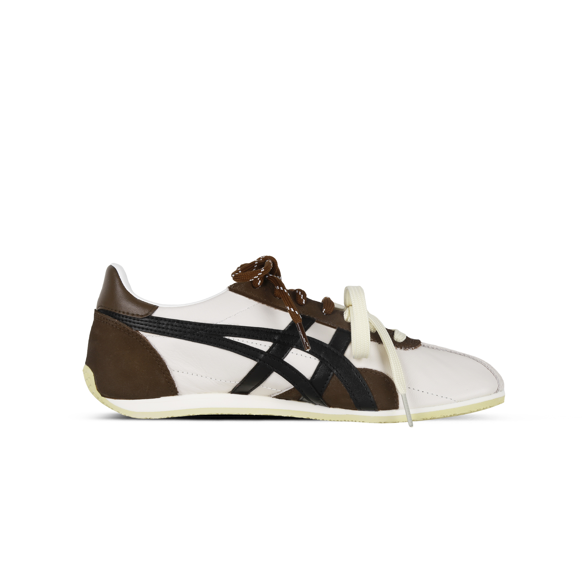 Onitsuka Tiger Runspark Leather Lightweight Coverage Low top City Commuting Running Shoes Unisex Beige Brown
