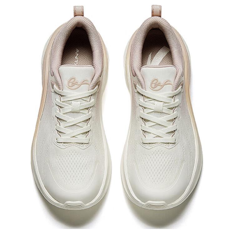 Anta Slip Resistant Abrasion Resistant Low top Running Shoes Women’s White Pink