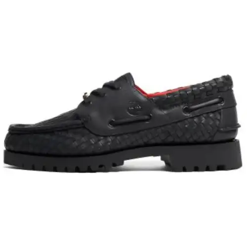 Timberland Woven Leather 3-Eye Lug Supreme Black