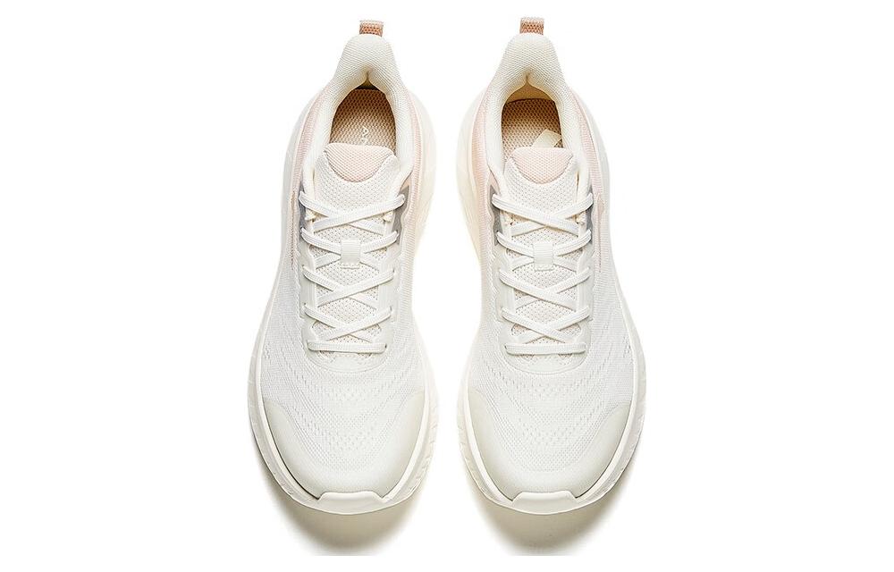 Anta Light Cloud Fabric Cushioning Slip Resistant Low top Running Shoes Women’s White