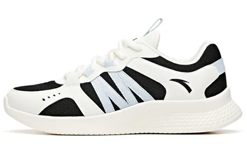 ANTA Running Shoes Women's Low Top Ivory White/black/oxygen Blue