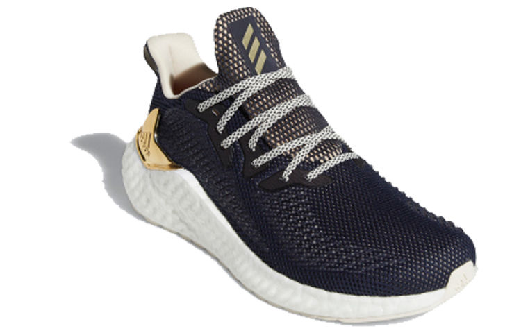 Мужские кроссовки adidas Alphaboost (сине-бело-золотые) — Синий / белый / золотой — фото 2