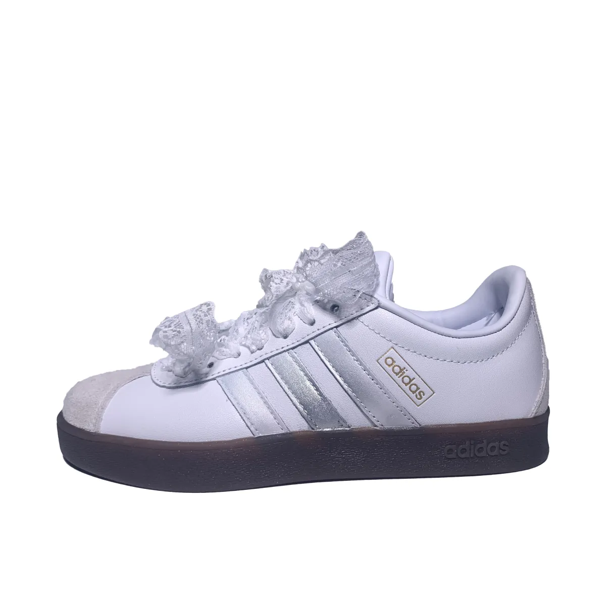Adidas VL COURT 2.0 Slip Resistant Abrasion Resistant Low top Skateboard Shoes Women's White