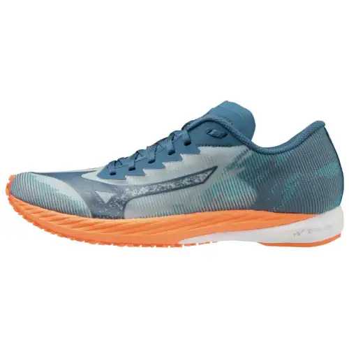 Mizuno Wave Duel 3 Slip Resistant Abrasion Resistant Low top Running Shoes Men's Blue Orange