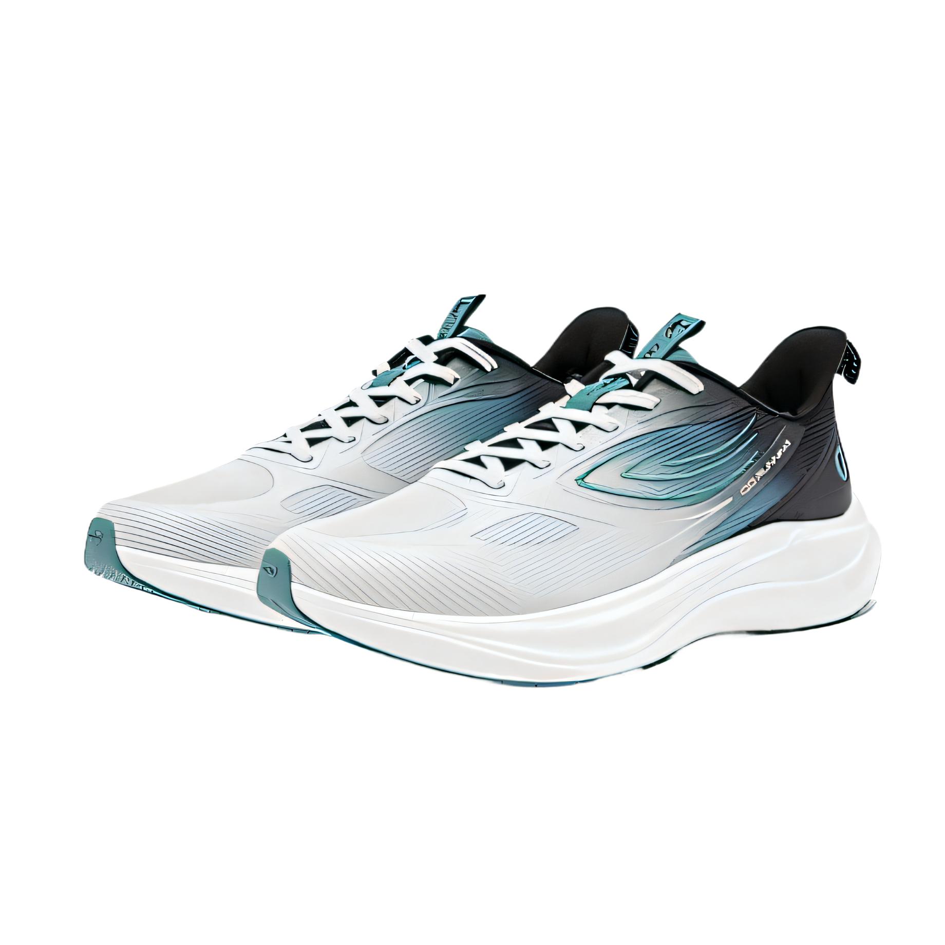QIAODAN Cushioning Slip Resistant Coverage Low top Casual Running Shoes Men’s Light Gray