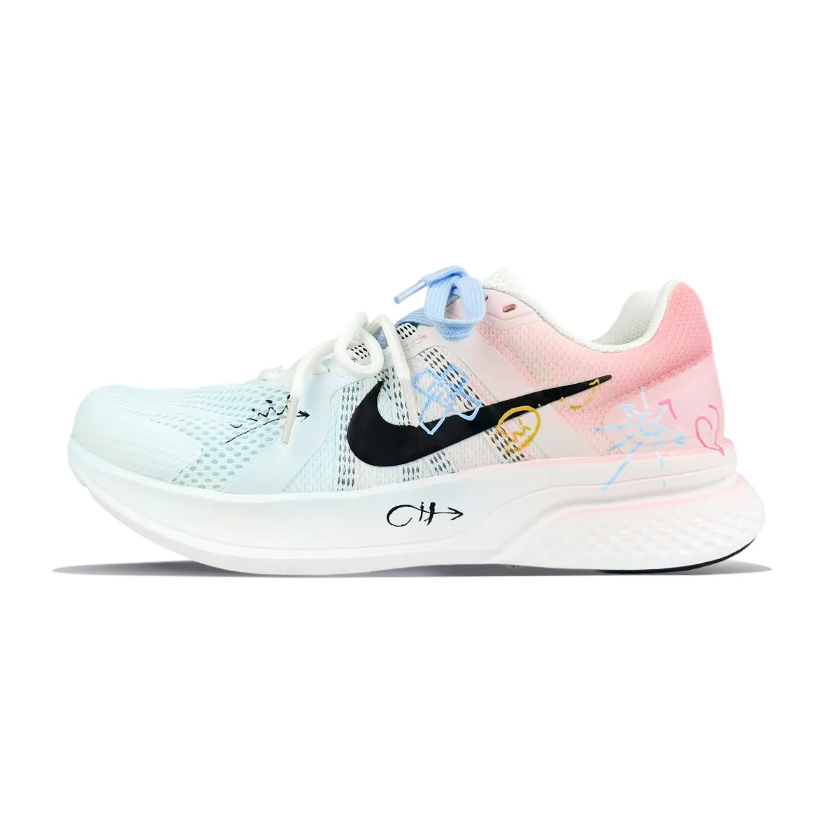 Nike Run Swift 2 Fabric Low top Running Shoes Men's Pink Blue