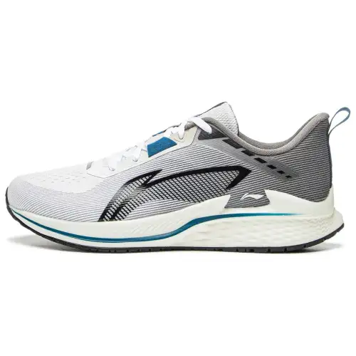 Li Ning Slip Resistant Abrasion Resistant Low top Casual Running Shoes Men's Gray Black