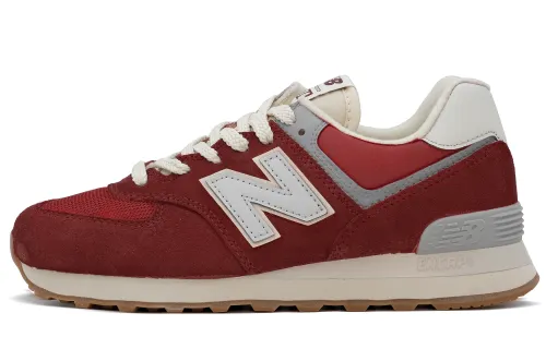 New Balance NB 574 Textile, Leather Low top Running Shoes Women's Burgundy