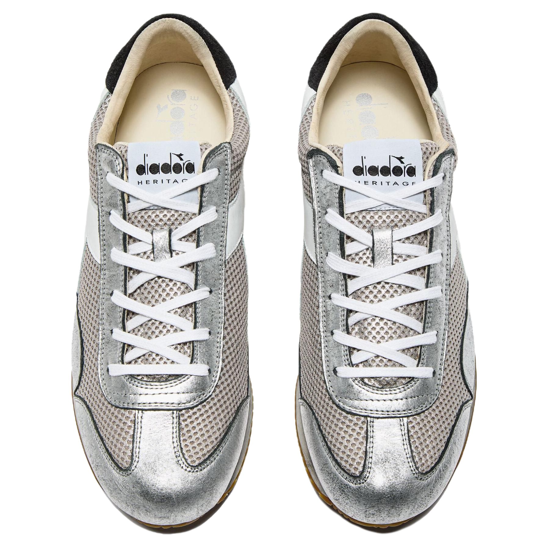 Diadora Slip Resistant Abrasion Resistant Low top Casual Running Shoes Women’s Silver