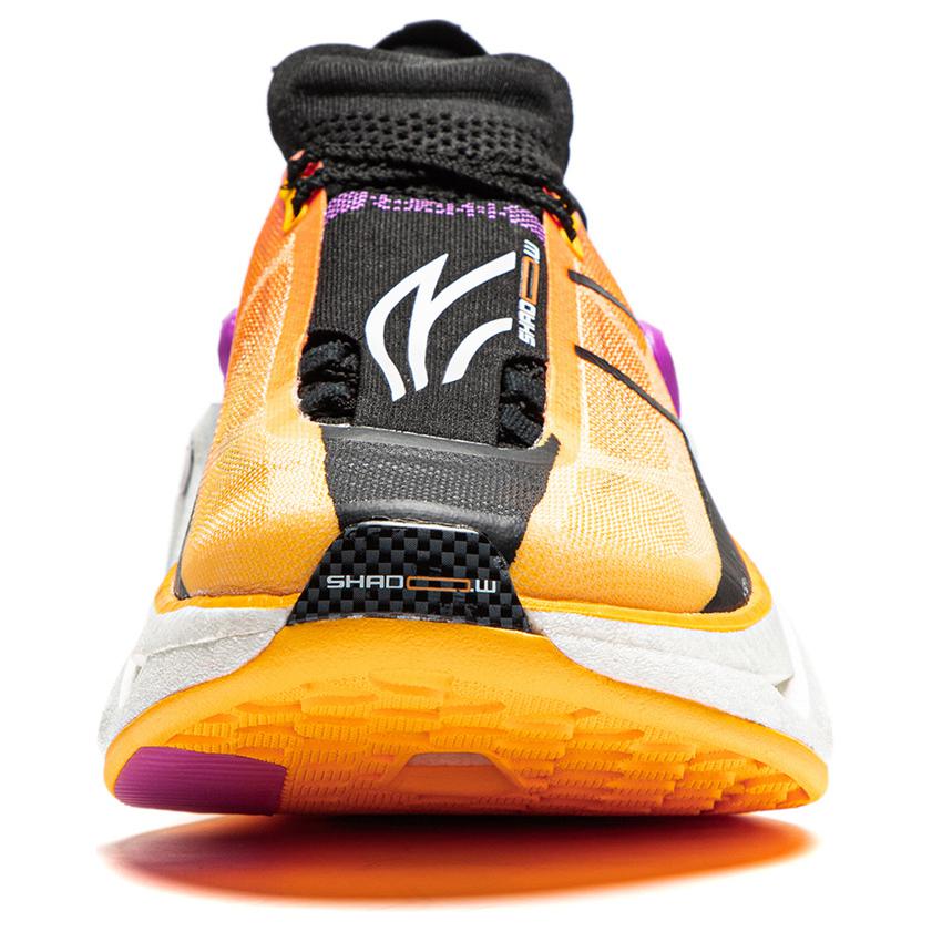 Li Ning Shadow 3.0 Cushioning Abrasion Resistant Breathable Rebound Low top Sprint Running Shoes Unisex Orange Black