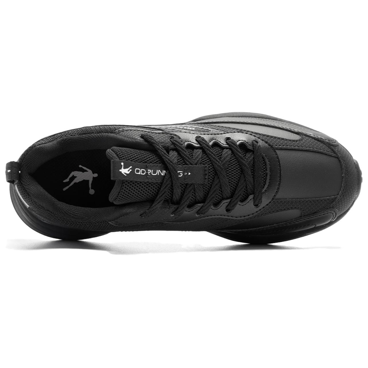 QIAODAN Slip Resistant Abrasion Resistant Slip Resistant Abrasion Resistant Low top Running Shoes Women’s Black Gray
