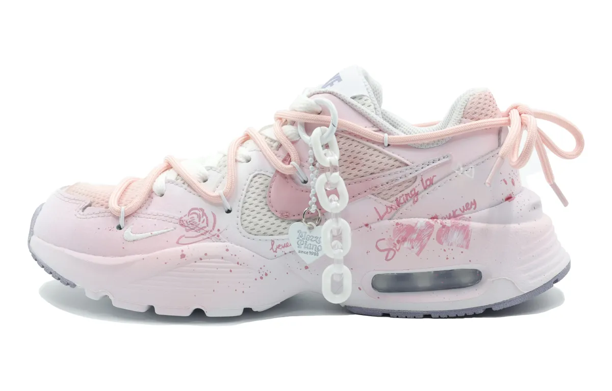 Nike Air Max Fusion Slip Resistant Abrasion Resistant Low top Running Shoes Women's Pink White