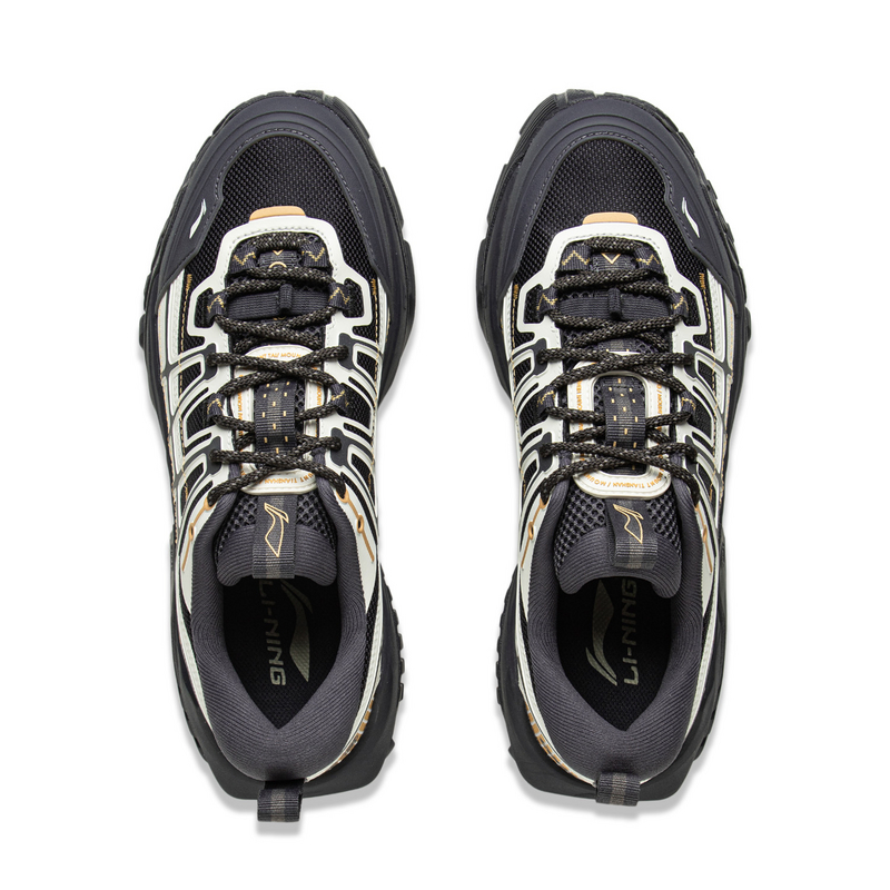 Li Ning Outdoor CF Tracing Cushioning Rebound Low top Outdoor Shoes Unisex Black White Blue