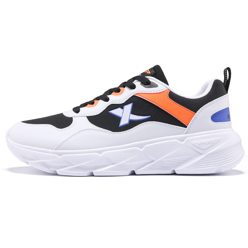 XTEP Cushioning Abrasion Resistant Support Low top Casual Running Shoes Men’s White Black Blue