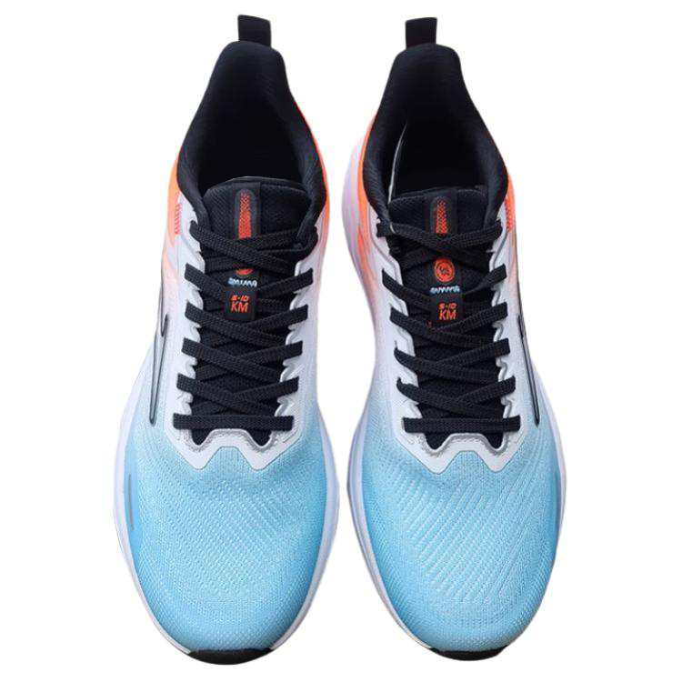 Erke Running Shoes Men’s Low Top Light Aqua Blue, Fluorescent Orange