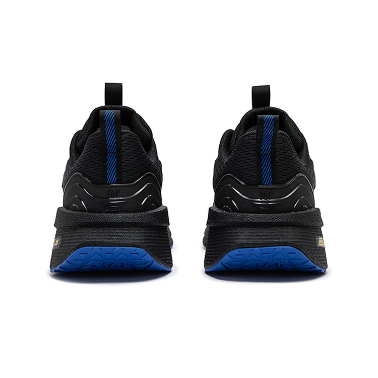 361° Popping Foam Slip Resistant Abrasion Resistant Low top Casual Running Shoes Men’s Obsidian Black Blue