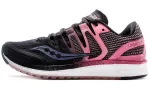 Saucony Liberty Iso 1 Mesh Slip Resistant Support Lightweight Low top Running Shoes Women's Black Pink