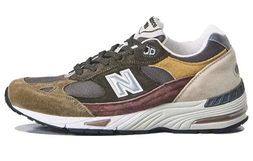 New Balance NB 991 Slip Resistant Fabric Low top Running Shoes Men's Olive