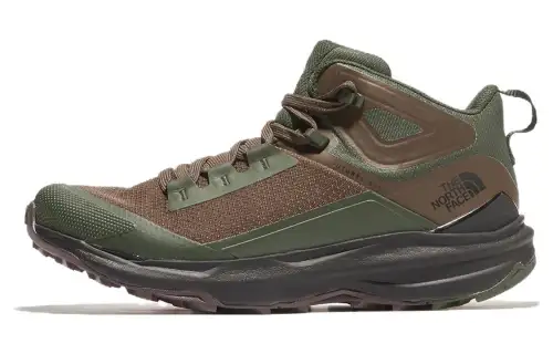 THE NORTH FACE Comfortable Slip Resistant, Abrasion Resistant, Waterproof Low top Outdoor Shoes Men's Green Brown