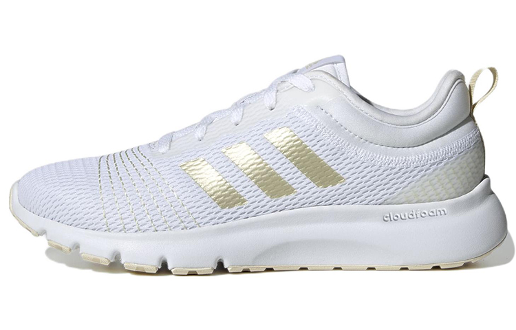 Adidas Fluidup Fabric Cushioning Abrasion Resistant Breathable Low top Running Shoes Women's White Gold