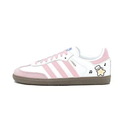 Adidas Originals SAMBA OG Happiness Puppy Pink Lightweight Breathable Low top Skateboard Shoes Unisex Pink White