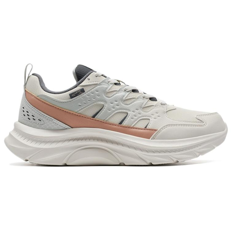XTEP Slip Resistant Abrasion Resistant Low top Casual Running Shoes Women’s Beige Gray Pink